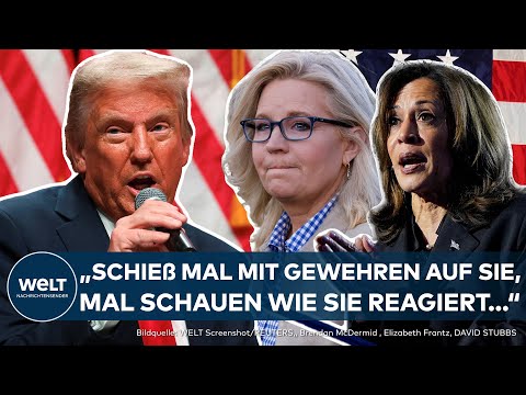 US-WAHL: Ex-Präsident Donald Trump droht Harris-Supporterin Cheney! "Mit Gewehren auf sie schießen"