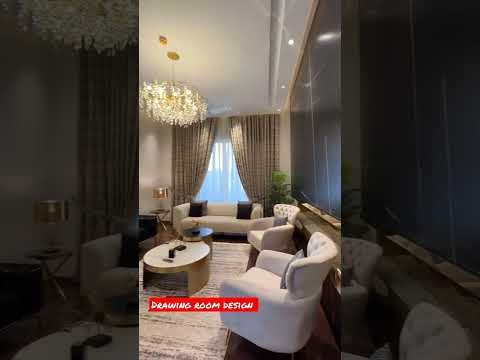 fully furnished drawing room design idea 2023