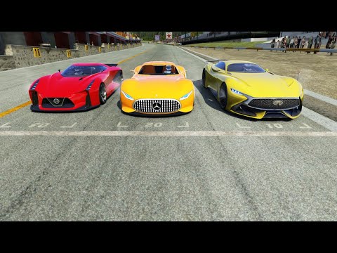 Mercedes-Benz AMG Vision GT vs Nissan Concept 2020 Vision GT vs Infiniti Concept Vision GT at Old Sp