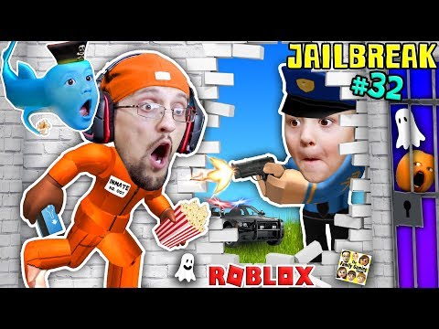 ROBLOX JAILBREAK! FGTEEV Escapes Jail @ 3am! Corrupt Cop Chase & Baby Shawn! Best Prison Ever (#32)