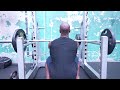Front Squats and burnout exercises for the quads (voice over)