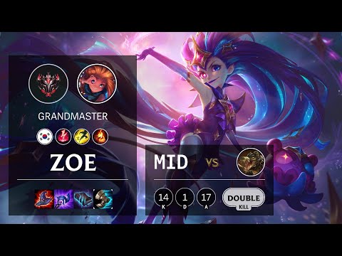 Zoe Mid vs Renekton - KR Grandmaster Patch 10.20