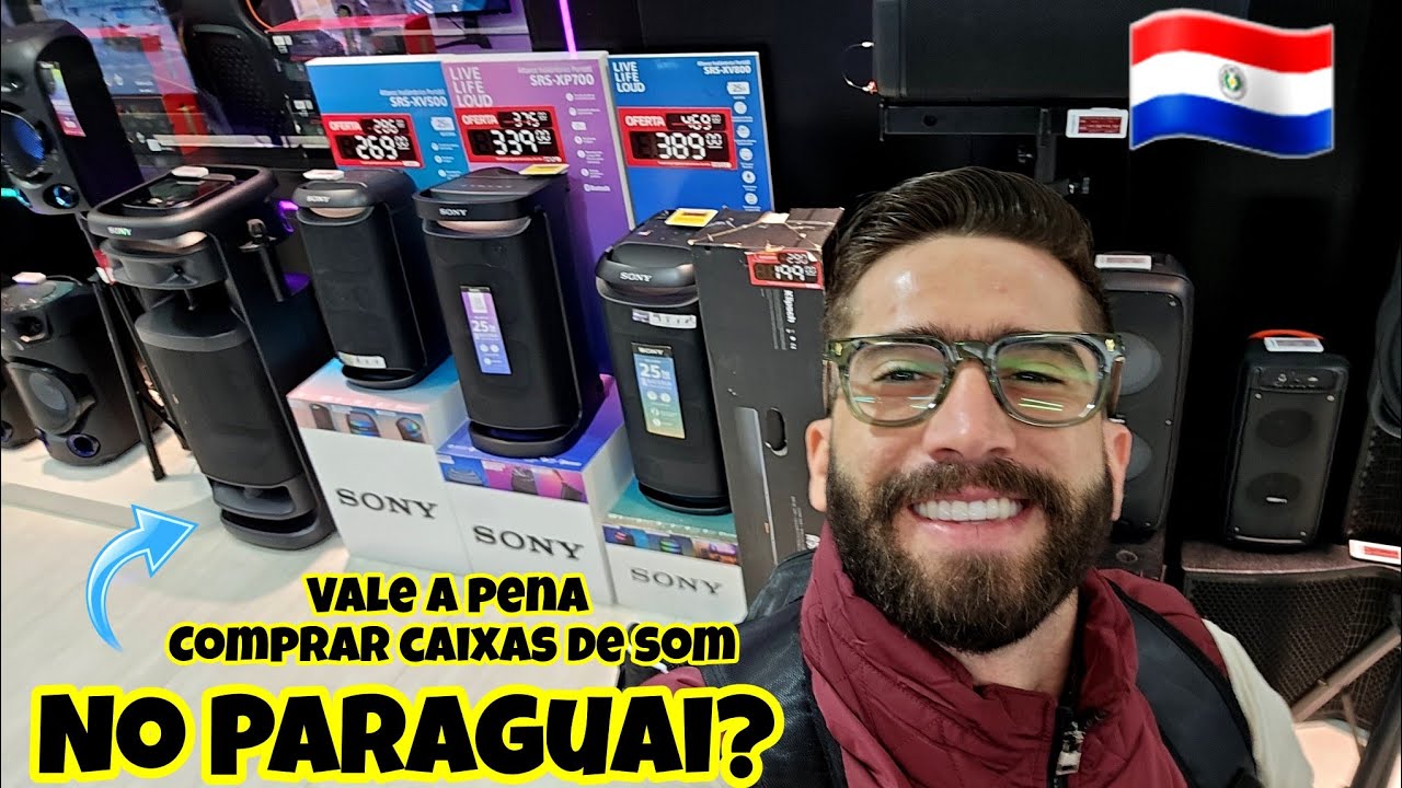 Quais são as CAIXAS DE SOM que vendem no PARAGUAI? São boas? Vale a pena comprar lá?😱 (Tour/Analise)
