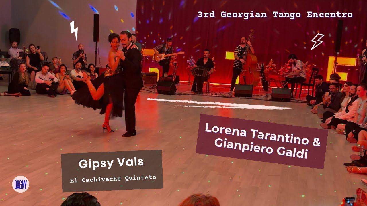 Video thumbnail for Lorena Tarantino & Gianpiero Galdi dance to "Gipsy Vals", played live by El Cachivache Quinteto