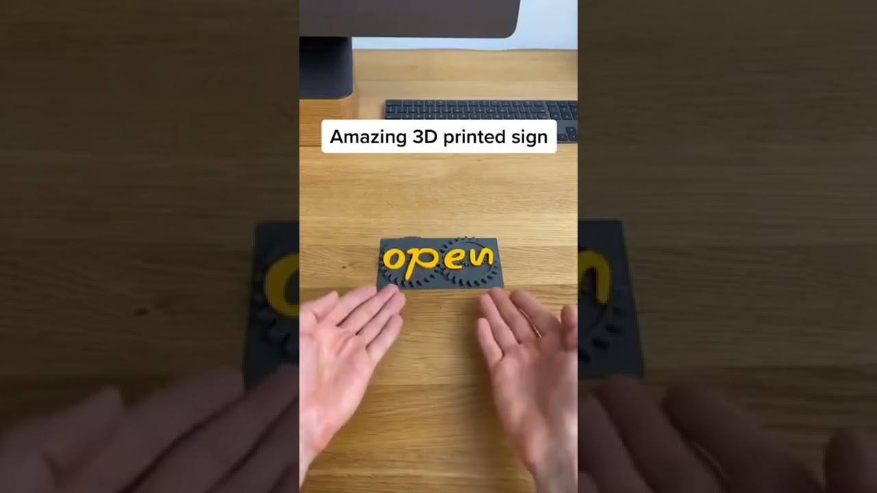 Amazing 3D Printed Sign| Closed  Open#like