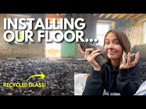 Why We're Putting Glass Under Our Floor?! | DIY Limecrete Floor Begins (ep 25)