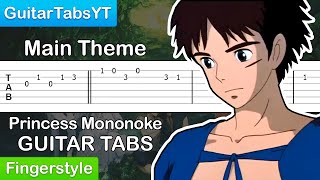 Princess Mononoke - Main Theme Guitar Tutorial [TABS] (Fingerstyle)