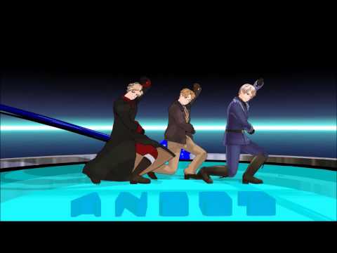 【APヘタリア X MMD 】The Awesome Trio Love Zelda!