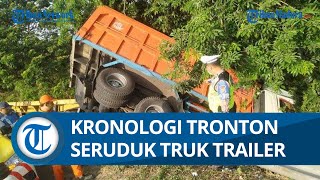 Sopir Diduga Mengantuk, Berikut Kronologi Truk Tronton Seruduk Truk Trailer di Tol Satelit Surabaya