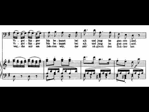 Der Vogelfänger bin ich ja (Die Zauberflöte - W.A. Mozart) Score Animation