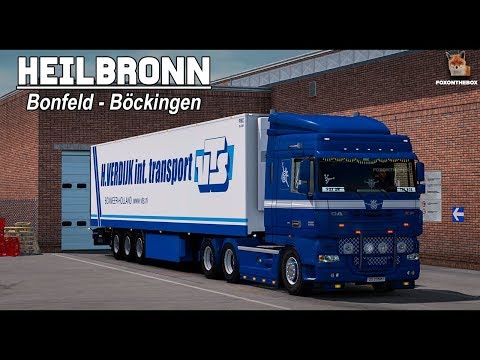 ETS2 1.30 Heilbronn 1:1 Map Bonfeld - Böckingen DAF XF 105 | Euro Truck Simulator 2