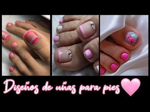 DISEÑOS DE UÑAS PARA PIES INSPIRACIÓN 💕#uñasparapies #tendenciaenuñas #diseñosdeuñas #tendency #uñas