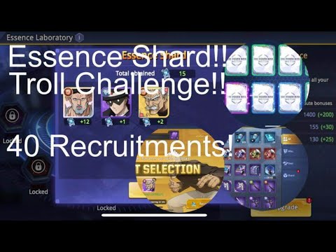 Essence Laboratory Easy Shard! | New Troll Challenge Diamond Rank?! - 25 Recruits| One Punch Man 2.0