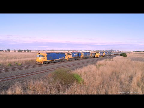 Pacific National 7736V Grain Train Passes 7734V At Gheringhap (18/4/2023) - PoathTV Railways