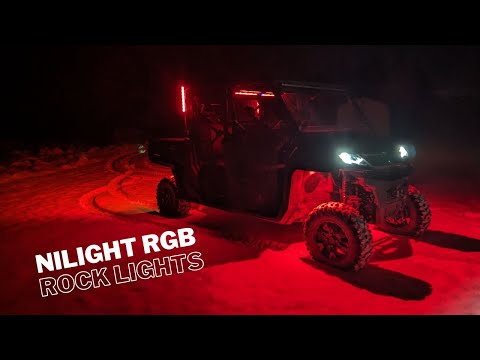 Nilight RGB LED Rock Lights Kit Unboxing and Install