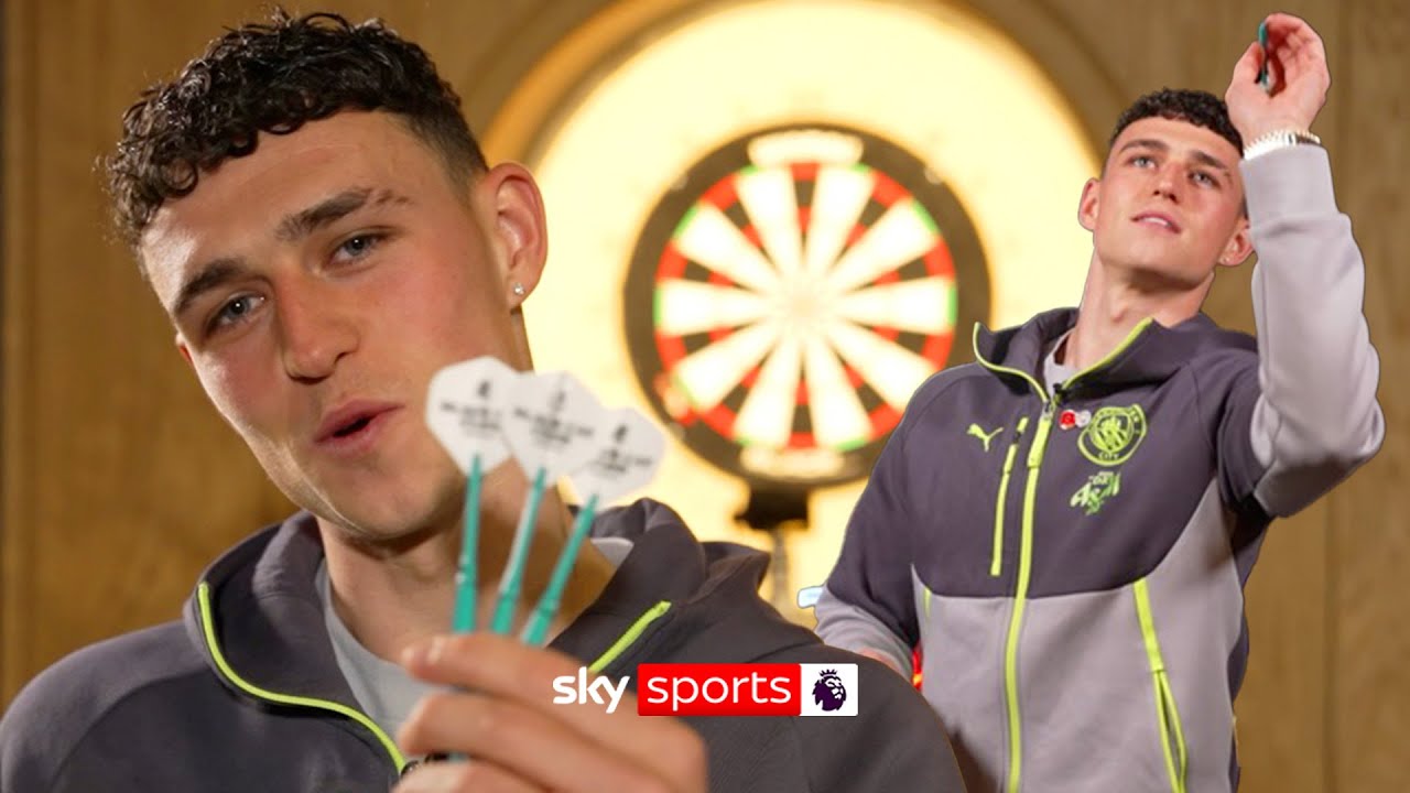 Phil Foden takes on ULTIMATE Darts Challenge!  🎯