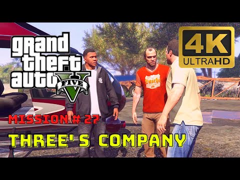 GTA 5 4K Ultra HD Graphics Gameplay Mission 27 - Threes Company