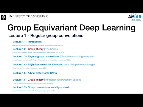 UvA Deep Learning 2 (2023): Group Equivariant Deep Learning - Lecture 1