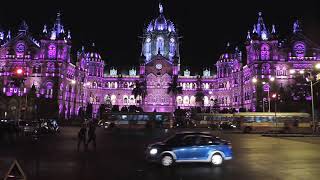 preview picture of video 'C S T Station (V T) Mumbai (Bombay) At Night'