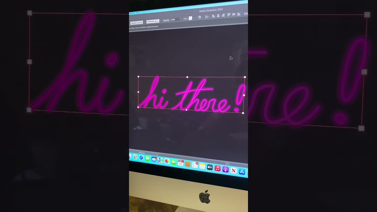 How to make a neon glow in Adobe illustrator! #illustrator #adobetutorial #illustratortutorial