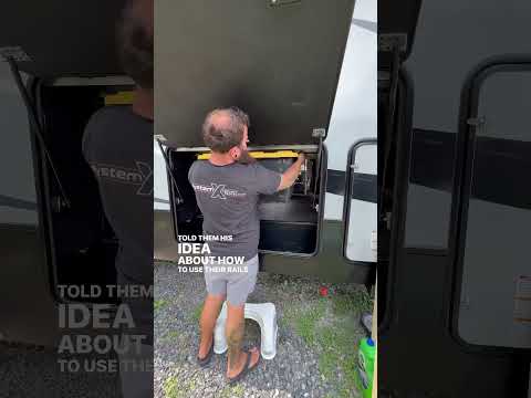RV Storage Rails Help Get Your Bins Off the Ground! #diy #diygarage #garageideas #garagestorage