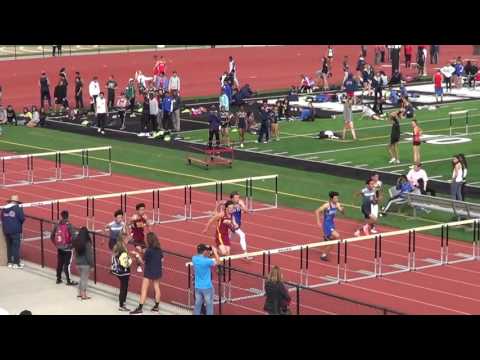 J Brandt - VarB 110m Hurdles at Beach Cities 3-25-17