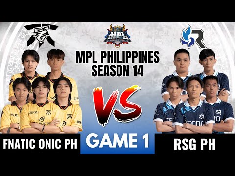 FNOP VS RSG | FNATIC ONIC vs RSG PH GAME 1 | MPL PH S14 | ENGLISH - Week 4 Day 1