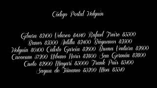 TODOS LOS CODIGOS POSTALES DE CUBA