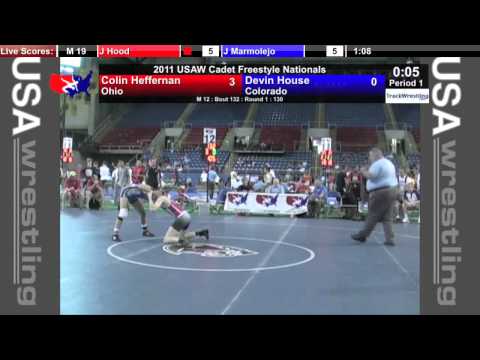 Cadet Freestyle 130 - Colin Heffernan (OH) vs. Devin House (CO)
