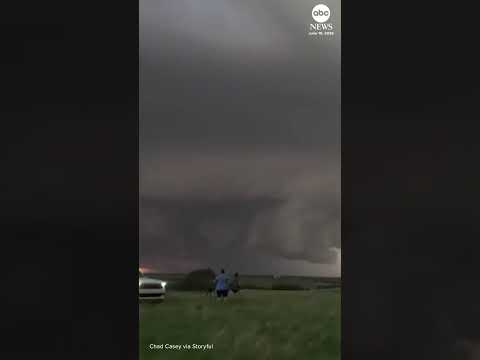 Large tornado seen swirling over Kansas