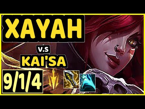 XAYAH vs KAI'SA - 9/1/4 KDA BOTTOM ADC GAMEPLAY - EUW Ranked MASTER