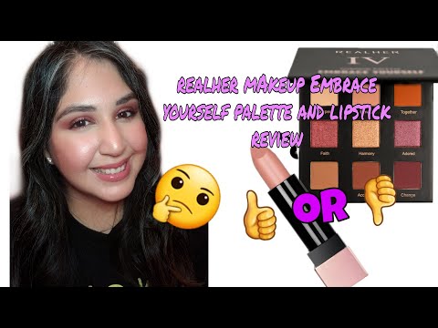 REALHER Makeup Embrace Yourself Palette and Lipstick Review | Jeanette Marie