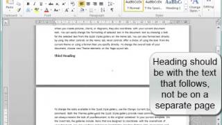 Manipulating line and page breaks  in Microsoft Word