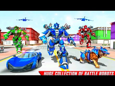 US Police Tiger Robot Game: Police Plane Transport Android Gameplay