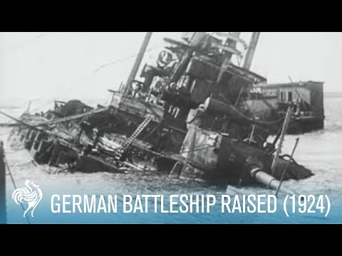 Sunken WWI German Battleship Raised: SMS Hindenburg (1924) | British Pathé