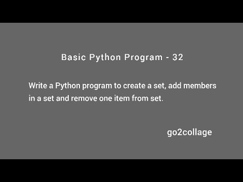 Ep 32 Language Python Basic Program I Go2collage