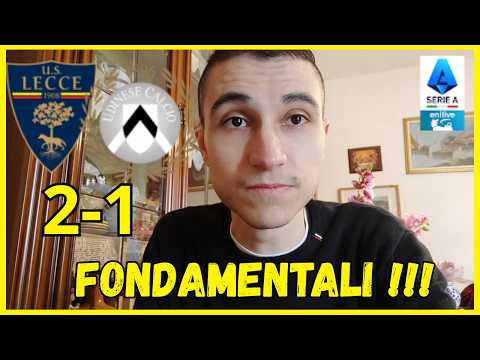 LECCE - UDINESE 2-1 IL LECCE MANDA IN B (PER ORA) LA FIORENTINA !! 😱