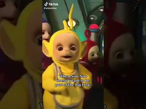 CBeebies Teletubbies When Noo Noo doesn't want to be part of a Big Hug Big Hug in the comments