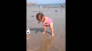 Bridget beach football in Pembrokeshire Aug 13