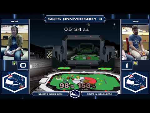 Anniversary 3 Melee Singles - Bean (Falco/Marth/Icies) vs Semi (Marth/Fox/Sheik) - Winners Semis
