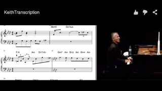 Keith Jarrett Piano Transcription with Video