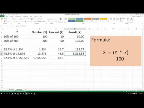 How To... Calculate the Percentage of a Number in...