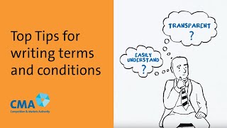 Top tips for writing terms and conditions | UK's Competition and Markets Authority
