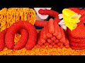 ASMR HOT CHEETOS KIELBASA SAUSAGE CHEESE STICKS HASH BROWNS FIRE NOODLES MUKBANG 소세지 먹방EAT