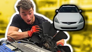 2003 Honda Accord Radiator Fan Failure SOLVED! - How To Replace Fan Switch WITHOUT Draining Coolant!