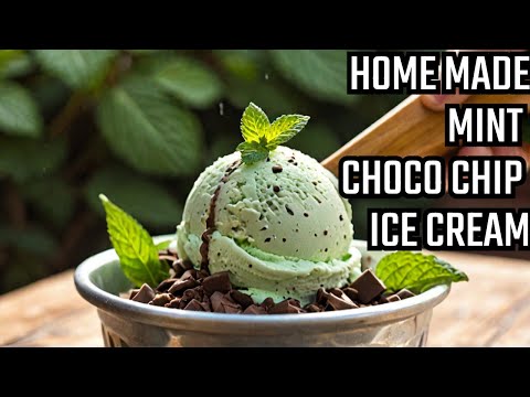 🍃 Homemade Mint Chocolate Chip Ice Cream – No-Churn & Ultra Creamy! 🍫❄️