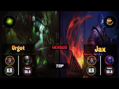 GrandMaster URGOT [Aftershock] (Top) VS  JAX - Grandmaster KR Patch 10.8