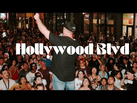 Open air preaching the gospel on Hollywood Blvd to thousands of people!