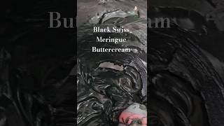 I made Black Swiss Meringue Buttercream #BlackButtercream #blackcake #SMBC #how to make #buttercream