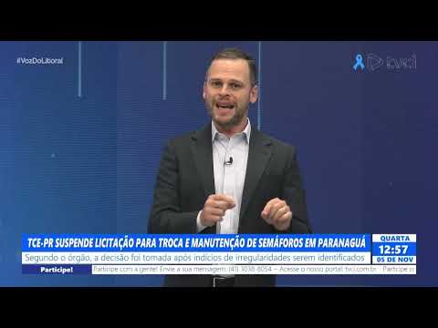 TCE-PR SUSPENDE LICITAÇÃO PARA TROCA E MANUTENÇÃO DE SEMÁFOROS EM PARANAGUÁ